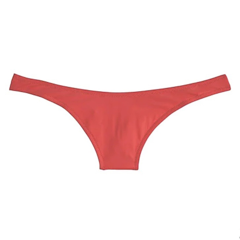 J. Crew Bikini Bottom L 1989 High-Leg Rock Red